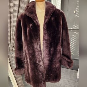 Vintage Moulieres of Paris Gray Mouton Lamb Coat